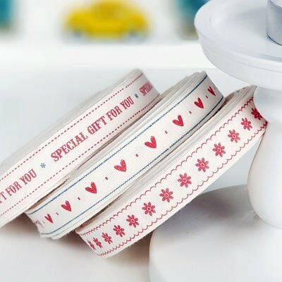 Çiçek Desenli Pamuk Şerit