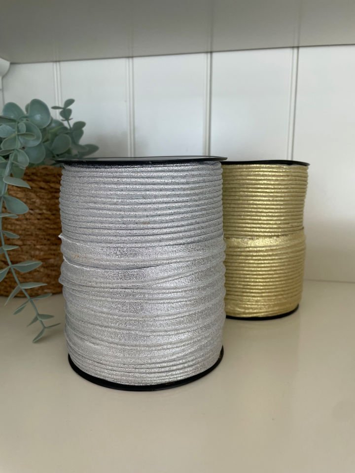 Simli Fitilli Kenar Biyesi (Gümüş)