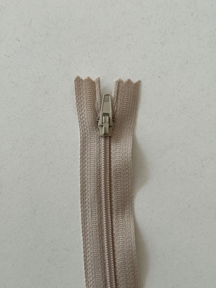 18cm Fermuar Bej