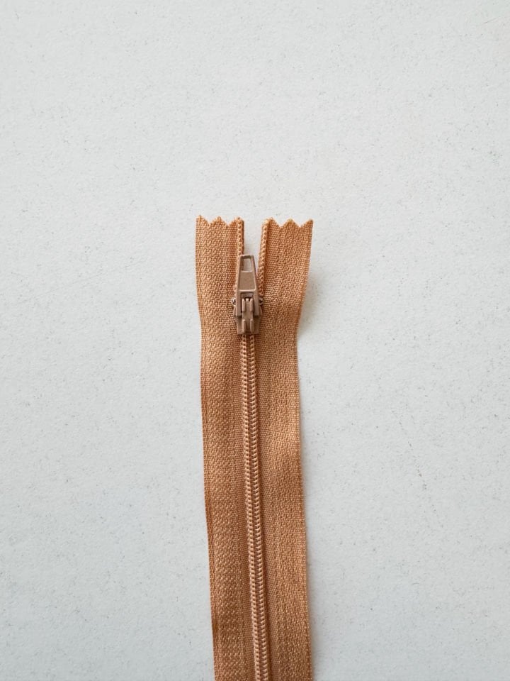 18cm Fermuar Açık Kahve