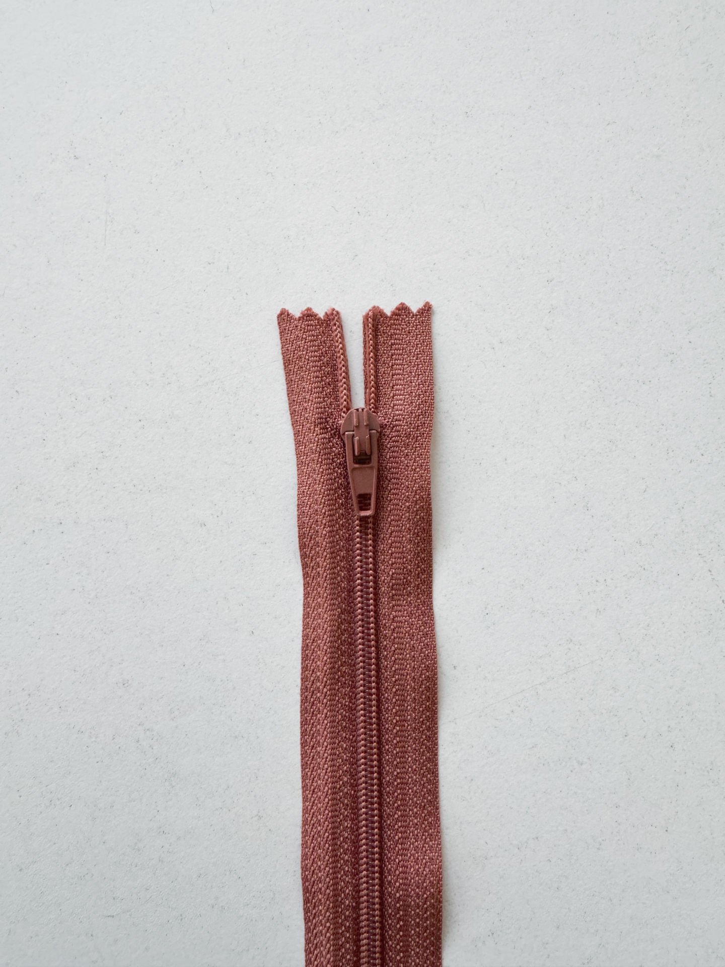 18cm Fermuar Kızıl Kahve