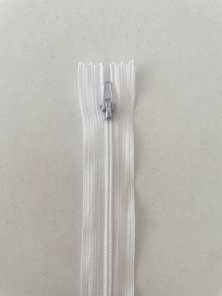 25cm Fermuar Kırık Beyaz