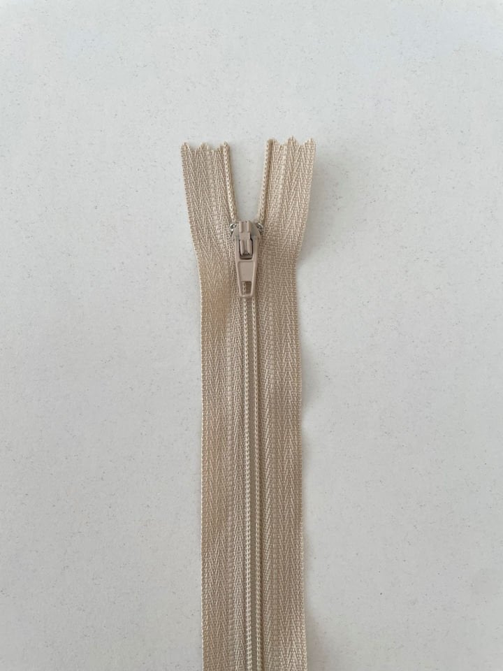 25cm Fermuar Bej