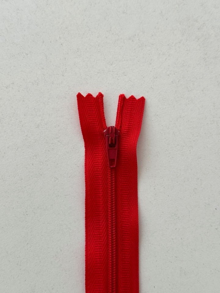 18cm Fermuar Kırmızı