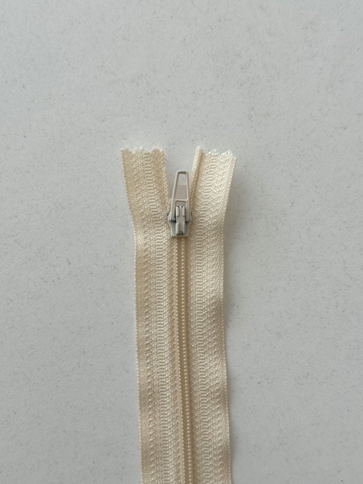 18cm Fermuar Krem