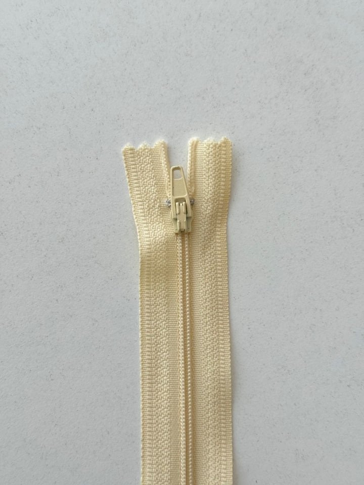 18cm Fermuar Pastel Sarı