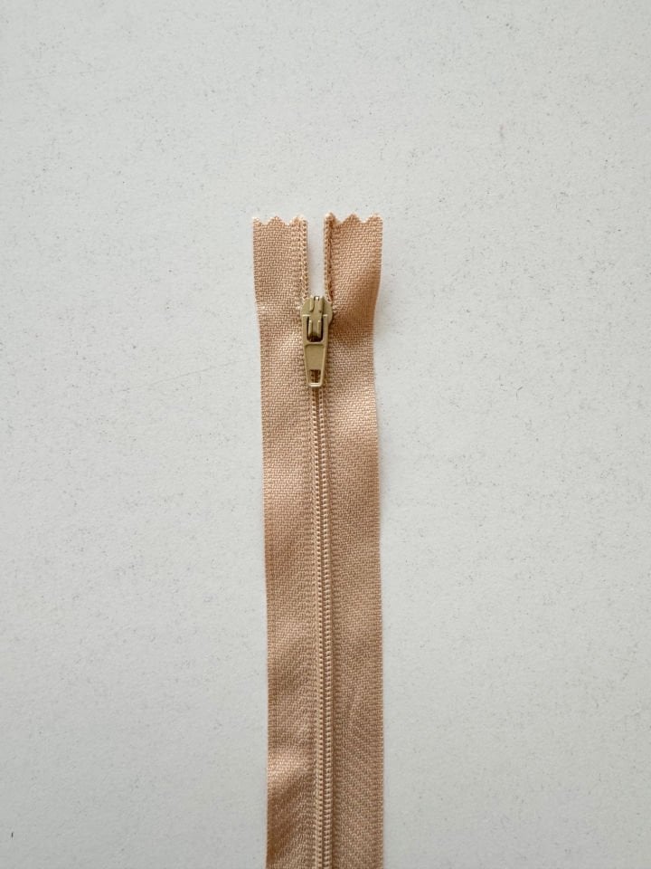 50cm Fermuar Kapuçino