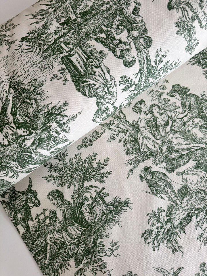 Yeşil Fransız Köylüler Duck Kumaş (Yarım metre)