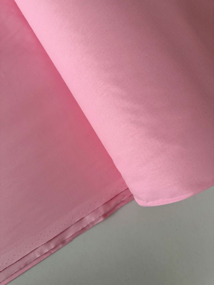 Pembe Poplin Kumaş (Yarım Metre)