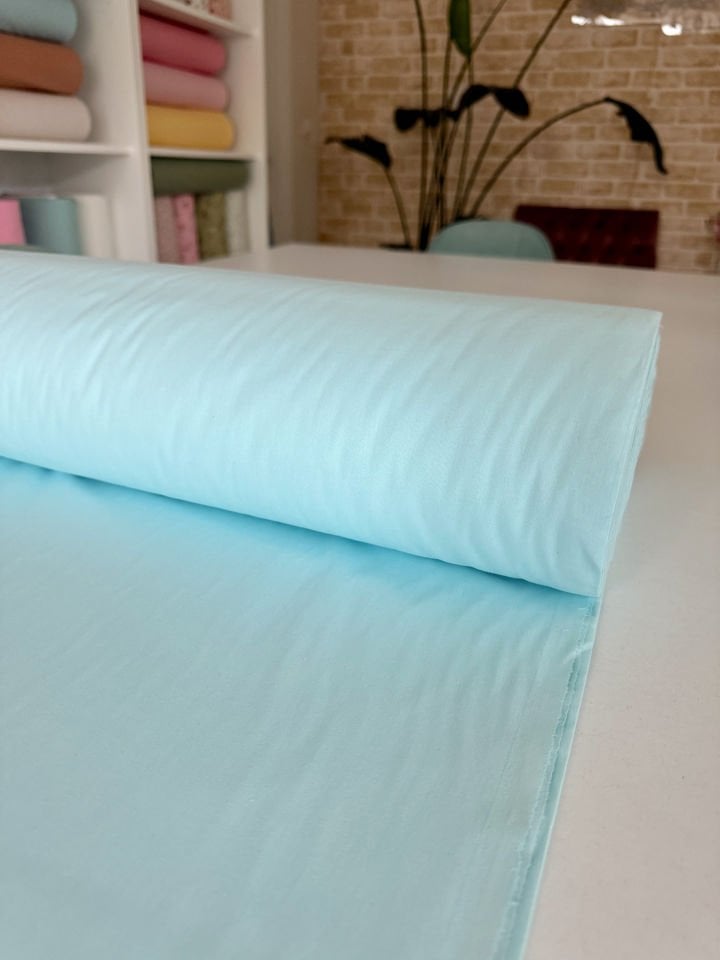 Açık Mint Poplin Kumaş (Yarım Metre)
