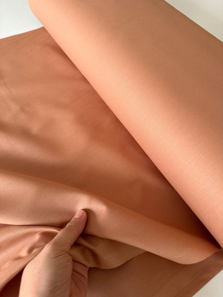 Açık Kahve Poplin Kumaş (Yarım Metre)