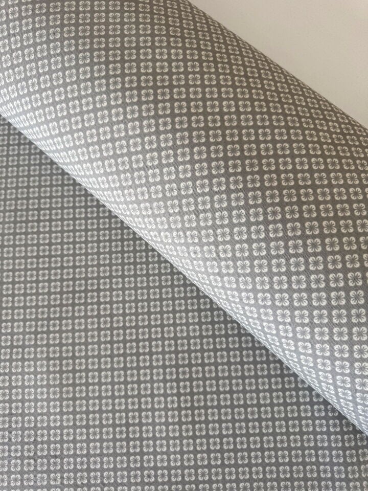 Gri Yonca Duck Kumaş (Yarım Metre)