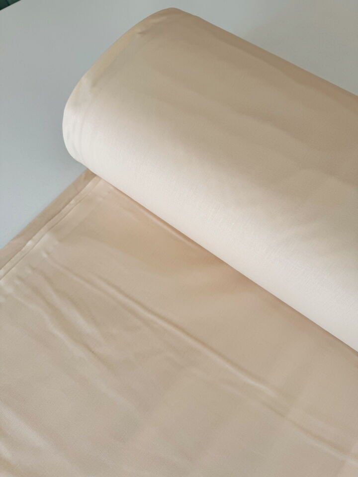 Krem Beji Poplin Kumaş (Yarım Metre)