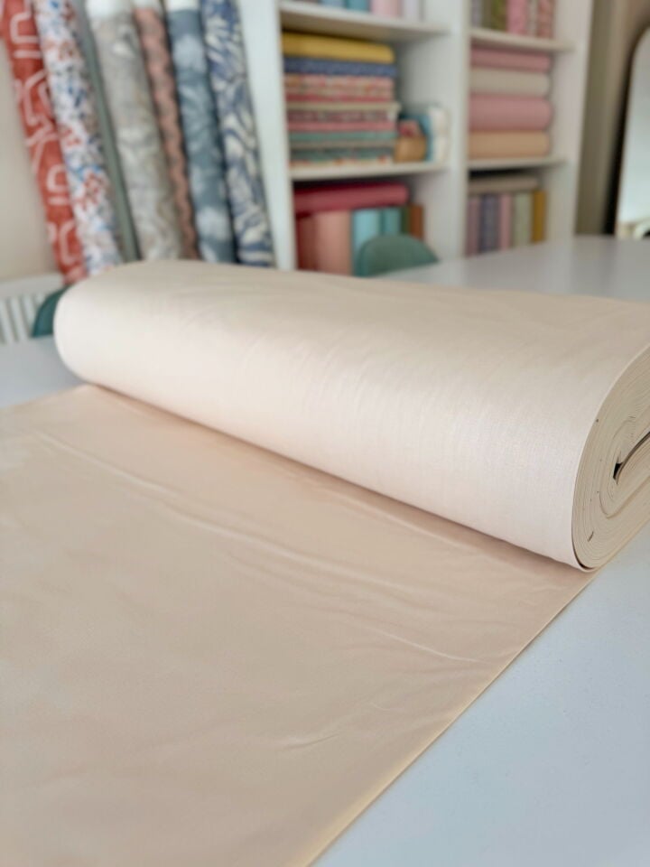 Krem Beji Poplin Kumaş (Yarım Metre)