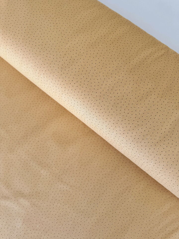Mini Puantiye Hardal Poplin Kumaş (Yarım Metre)
