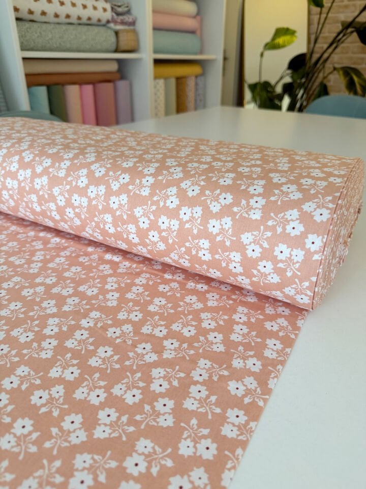 Somon Çiçek Buketi Poplin Kumaş (Yarım Metre)