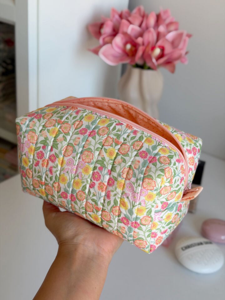 Floral Pastel Kutu Çanta (Büyük Boy)