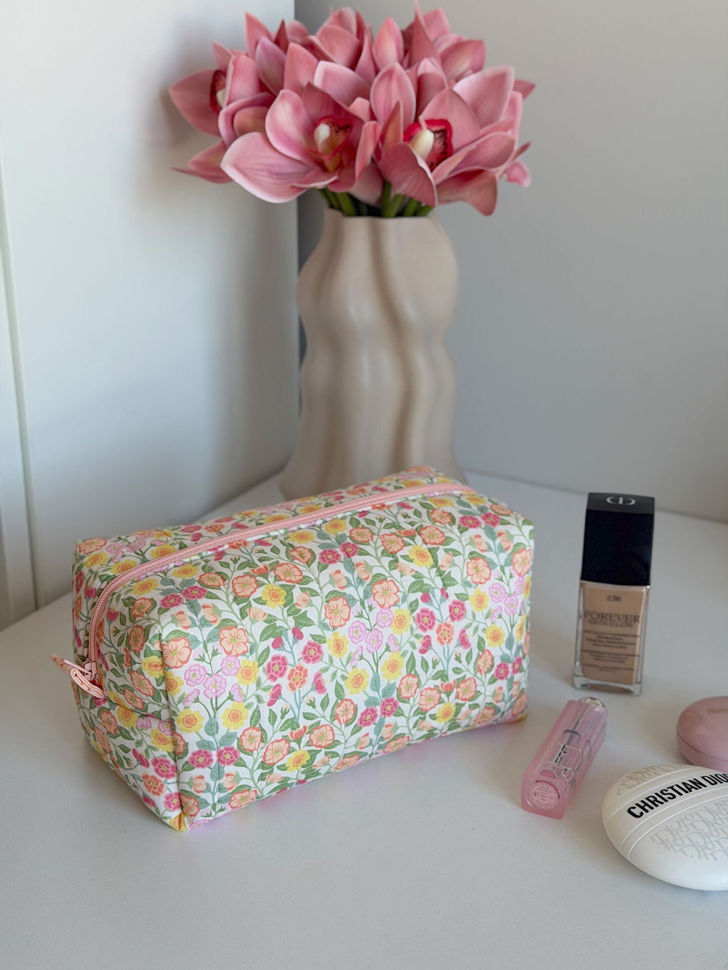 Floral Pastel Kutu Çanta (Büyük Boy)