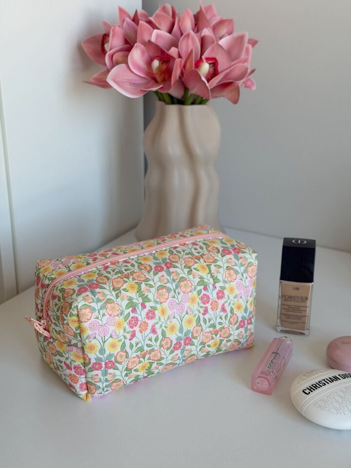 Floral Pastel Kutu Çanta (Büyük Boy)