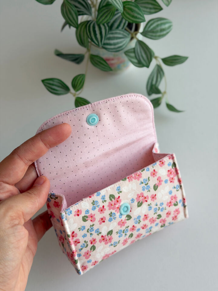 Pink Floral Mini Cüzdan