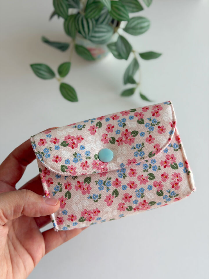Pink Floral Mini Cüzdan